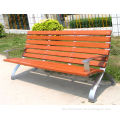 Outdoor metal and wooden street furniture bench